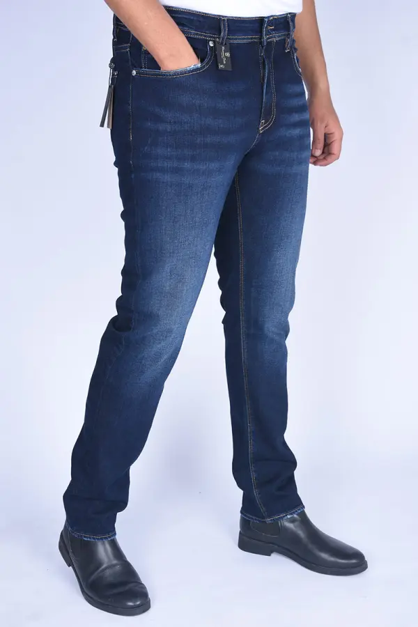 Jean relaxed fit massimo Dutti Ref-MA76441 ( Bleu Délavé )